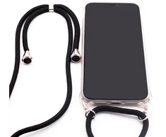Dėklas Evelatus Samsung A50 Case with rope Juodas Transparent