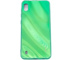 Evelatus Samsung Galaxy A10 Vanduo Ripple Full Color Electroplating Tempered Glass Case Žalias
