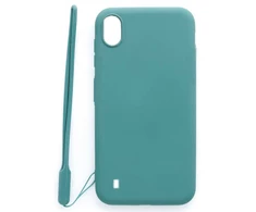 Evelatus Samsung Galaxy A10 Soft Touch Silikoninis dėklas with Strap Mėlyna