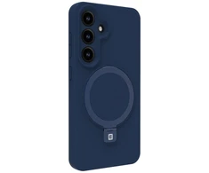 Back cover Evelatus Samsung Galaxy S25 Premium Magnetic with Stand Soft Touch Silikoninis dėklas Midnight Mėlyna