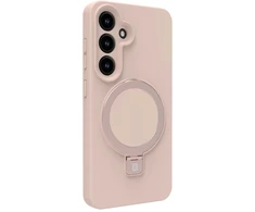 Aizmugurējais vāciņš Evelatus Samsung Galaxy S25 Premium Magnetic with Stand Soft Touch Silikoninis dėklas Rožinė Sand EVESAMS25PMSSCPS ()
