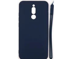 Evelatus Xiaomi Redmi 8 Soft Touch Silikoninis dėklas with Strap Dark Mėlyna