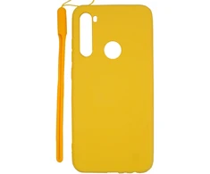 Evelatus Xiaomi Xiaomi Redmi Note 8 / Redmi Note 8 2021 Soft Touch Silikoninis dėklas with Strap Geltona