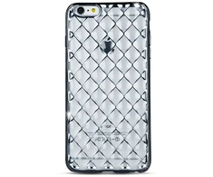 Dėklas GreenGo Apple iPhone 7 Plus Grid case Sidabrinis