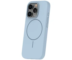 Dėklas iLike Tylny pokrowiec Apple iPhone 16 Pro Max Soft Touch Silicone case With Magnetic Light Mėlyna ILIAPP16PMSTSCMLB
