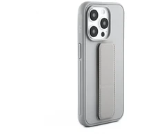 iLike Tylny pokrowiec Apple iPhone 15 Pro Silikoninis dėklas with stand Sidabrinis ILIAPP15PSWSS
