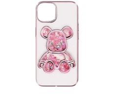 iLike Tylny pokrowiec Apple iPhone 15 Silikoninis dėklas Print Desire Bear Rožinė ILIAPP15PDBP