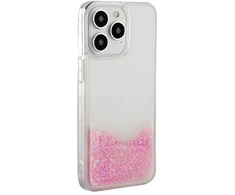 iLike Tylny pokrowiec Apple iPhone 15 Pro Max Silikoninis dėklas Vanduo Glitter Rožinė