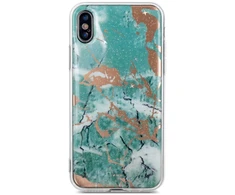 Dėklas iLike Apple iPhone X / iPhone XS Marmur case Žalias