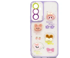 Dėklas iLike Tył pokrowca Apple iPhone 15 Pro Epoxy cartoon cover Light Violetinė ILIAPP15PECL