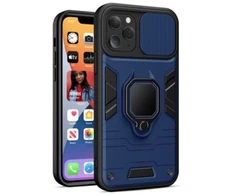 Dėklas iLike Apple IPHONE 14 PRO MAX RING LENS CASE Mėlyna