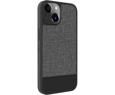 Dėklas „iLike Apple iPhone 14“ plastikinis odinis galinis dangtelis, pilkas