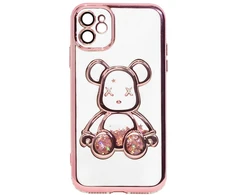 iLike Apple iPhone 11 Silikoninis dėklas Print Desire Bear Rožinė