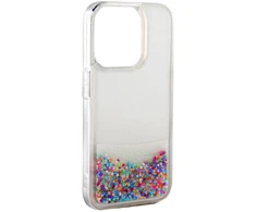 iLike Apple iPhone 15 Silikoninis dėklas Vanduo Glitter Rainbow