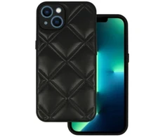 Dėklas iLike Apple IPHONE 14 LEATHER 3D CASE Juodas