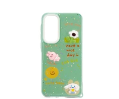iLike galinis dangtelis Samsung Galaxy A55 EPOXY CARTOON DĖKLAS Light Žalias ILISAMA55ECCLG