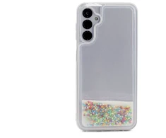 iLike Tył pokrywy Samsung Galaxy A34 5G Silikoninis dėklas Vanduo Glitter Rainbow ILISAMA34SWGR
