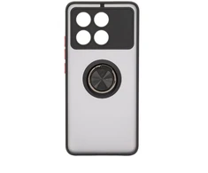„iLike“ ausinių dėklas „Xiaomi Poco X6 Pro Hybrid“ su žiedu, juodas [prekės kodas] ILIXIAPX6PHRB
