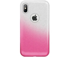 Dėklas iLike Xiaomi Redmi Note 7 Gradient Glitter 3in1 case Rožinė