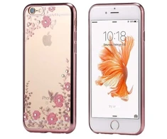 iLike galinis dėklas Xiaomi Xiaomi Redmi Note 8 / Redmi Note 8 2021 galinis dėklas gėlė Rožinė auksinė IXRN8BCFRG