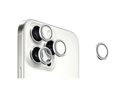 Aizsargstikls Evelatus Apple iPhone 16 Pro / 16 Pro Max Camera Lens Protector Armor Baltas Titanium 4752192099602 EVEAPP16PCLPWT (4752192099602)