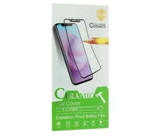 iLike Apple IPHONE 14 /13 / 13 PRO HARD CERAMIC TEMPERED GLASS Juodas