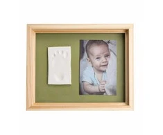 Akcija! Baby Art „Pure Frame“ medinis kūdikio pėdsako arba rankos atspaudo rinkinys 3601092030