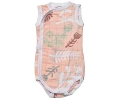 Akcija! Lodger Romper Botanimal kokvilnas bodijs bez piedurknēm Plush 62 cm RF 073_62