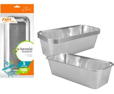 Aliuminio formos 1000 ml, 5 vnt., 18.7 x 7.5 x 38, 00111, Simple Solution