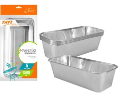 Aliuminio formos 1500 ml, 5 vnt., 23.2 x 9 x 41, 00112, Simple Solution