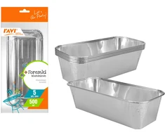 Aliuminio formos 500 ml, 5 vnt., 15.5 x 6.5 x 32.5, 00110, Simple Solution