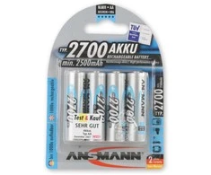 Ansmann Mignon NiMh battery 4xAA 2700mA