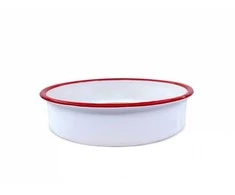 Apvali emaliuota kepimo forma Oliver Voltz 5V1222KR34, 34×8,0 cm, balta