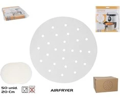 Guardini apvalus popierinis kilimėlis oro gruzdintuvei (50 vnt.) 20 x 20 cm KITCHEN&amp;GO