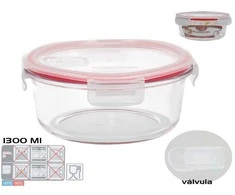 Apvali pietų dėžutė 1300 ml, 8,5 x 20 x 20 cm, KITCHEN&amp;GO