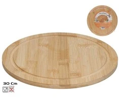 Apvali bambukinė pjaustymo lentelė 1 x 30 x 30 cm, KITCHEN&amp;GO