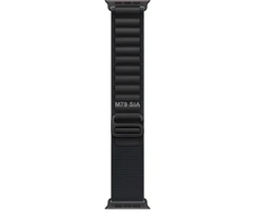 „Apple“ 49 mm juodas „Alpine Loop“ – vidutinio dydžio – juodo titano apdaila