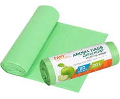 „Simple Solution Aroma Bags“ šiukšlių maišeliai, žalia obuolių spalva, 20 l (Modelis: 10702)