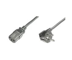 Assmann Electronic ASSMANN maitinimo laidas CEE 7/7 Typ-F 90° kampu - C13 M/F 5.0m H05VV-F3G 1.0qmm bl