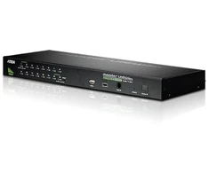 ATEN 16 prievadų USB - PS/2 VGA KVM perjungiklis su USB išorinių įrenginių prievadu