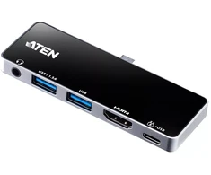 ATEN USB-C Travel Dock with Power Pass-Through