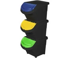 Style Šiukšliadėžių rinkinys, 3 vnt. Ekologiško sprendimo rinkinys 3, 26 l, 31 x 43 cm, 5 x 92 cm, juodai mėlyna/geltona/žalia 8000303316817