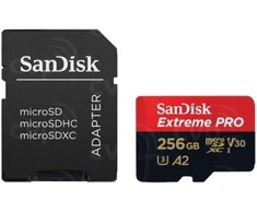 Atminties kortelė SanDisk microSDXC Extreme Pro 256GB 200/140 MB/s A2 C10 V30 UHS-I U3