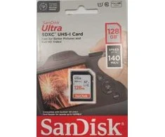 Atminties kortelė SanDisk Ultra 128GB SDXC Memory Card 140MB/s; EAN:619659200190