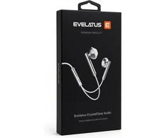 Ausinės Evelatus su laidu Crystal Clear Audio ausinės with 3.5 mm jack su mikrofonu (CCA-3.5WH)