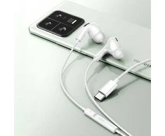 XO laidinės ausinės EP73 USB-C baltos spalvos
