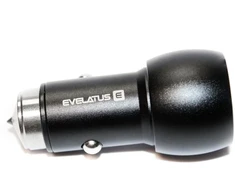 Įkroviklis Evelatus Car Charger EC7DC01 Juodas 3.1A 2USB port with stainless steel escape tool Juodas ECC01 BLK