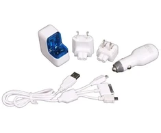 Auto lādētāji OMEGA Universal Universal Charger KIT 3in1 Baltas