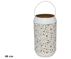 Garden4You Balta žvakinis žibintas 18 cm 12,00 x 12,00 x 18,00 GARDEN ENJOY
