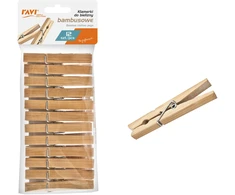 Bambusa veļas knaģi 12 gab. 9 × 1 5 × 22 cm 01027 SIMPLE SOLUTION 01027 (5906900010277)
